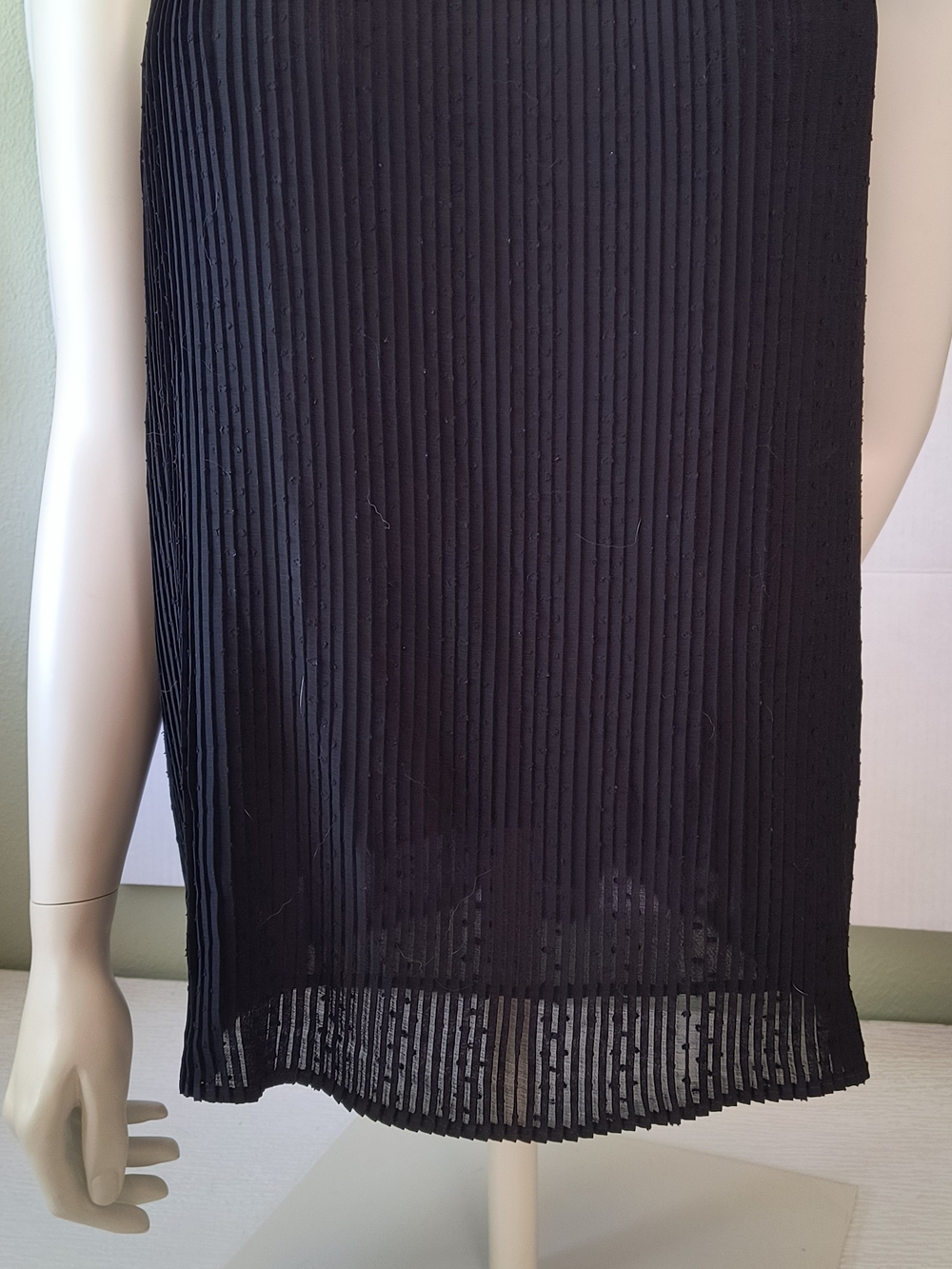 Espresso Black Pleated Sleeveless Camisole
